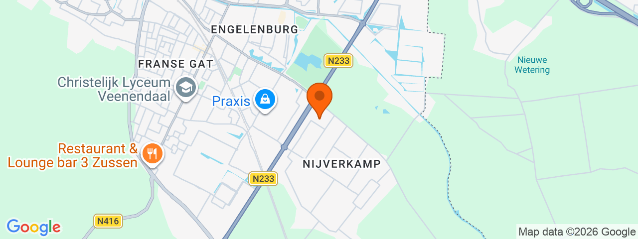 Map preview for Veenendaal - Wageningselaan