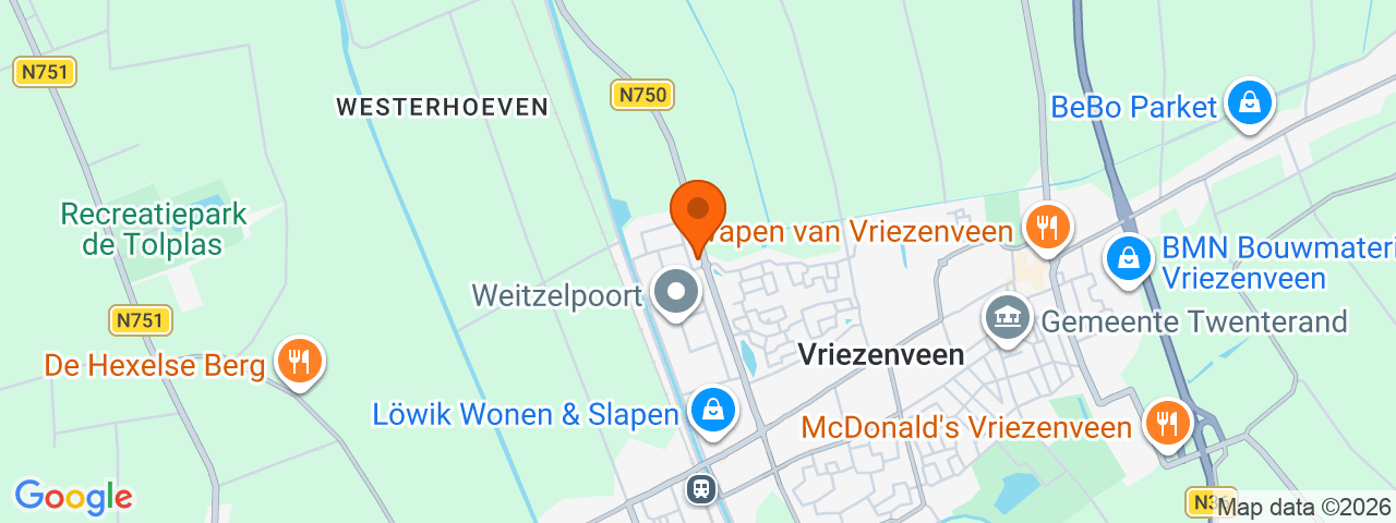Map preview for Vriezenveen